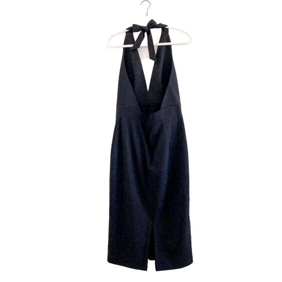 New DRESS THE POPULATION Vanessa Halter Body-Con Midi Dress $178 SMALL Black LBD - Picture 7 of 8